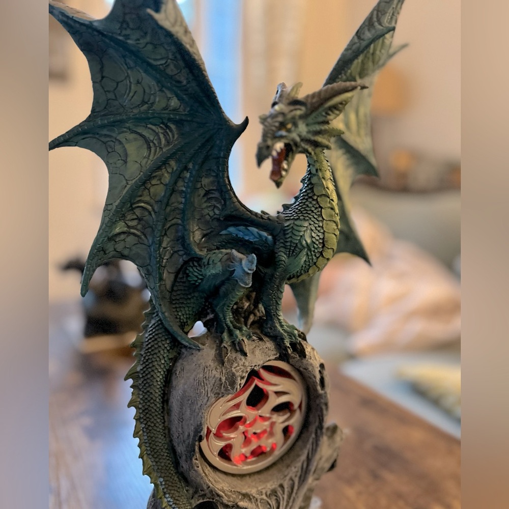 Ruth Thompson Jade Dragon Color Changing Statue